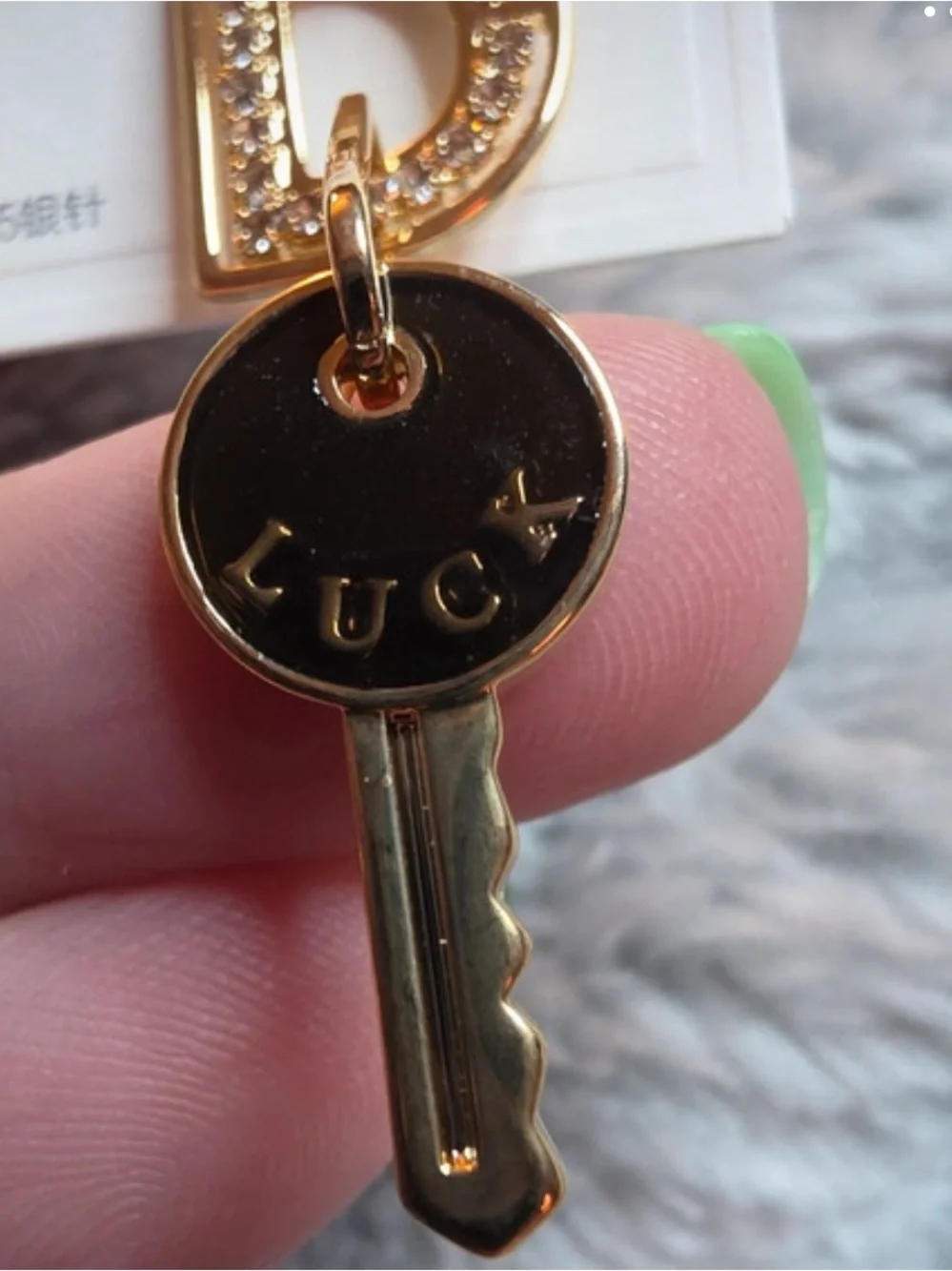 LUCK Gold Key earrings Charm - Women Accessories